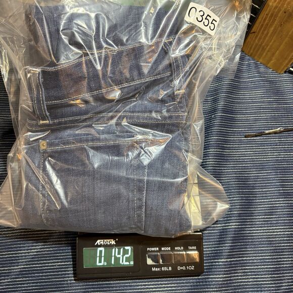 7 For All Mankind Womens  24 The Slim Cigarette Jeans Mid Rise Waist Y2K Boho - Picture 12 of 12